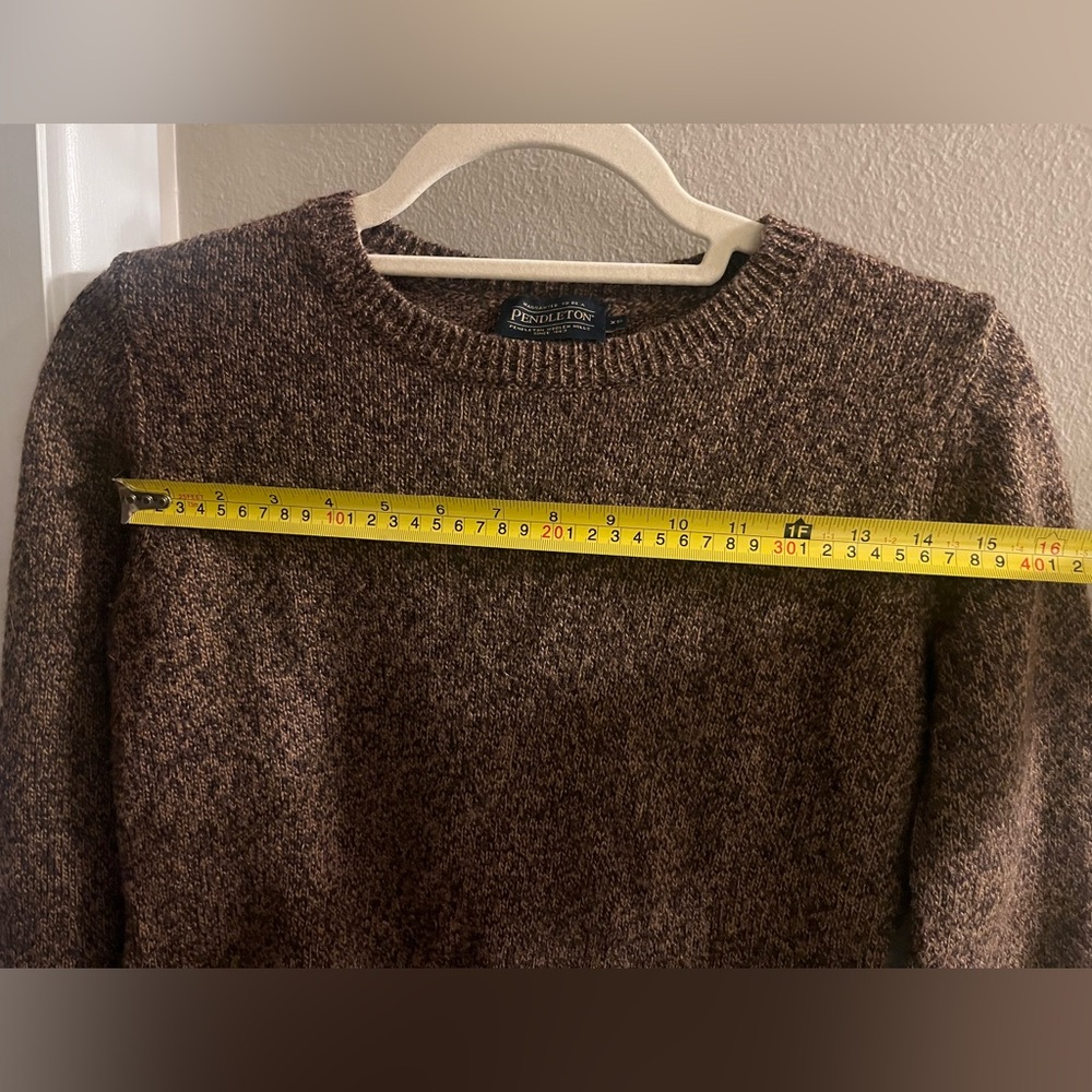 Pendleton Brown Washable Wool Sweater - image 7